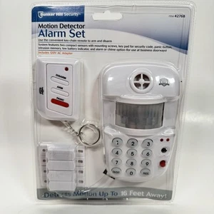 Bunker Hill Security Motion Detector Alarm Set Model 42768 Sealed New - Picture 1 of 3