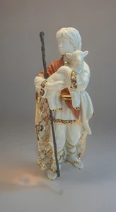 Statuina Lenox Prima Benedizione Natività /Pastore con Agnello / 6,75" - Foto 1 di 11