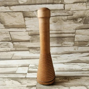 Wood Industrial Spool Spindle Bobbin Vintage Ribbed  12 1/8 in Tall Textile - Afbeelding 1 van 8