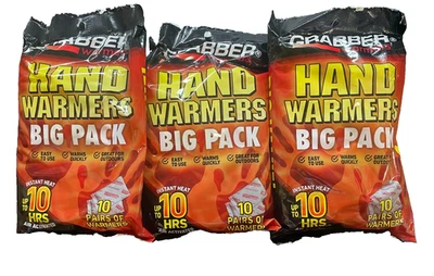 Calentadores Grabber Paquete Grande 10+ Horas Calentadores de Manos, 60 Grabber 30 Pares Foto 1 de 3