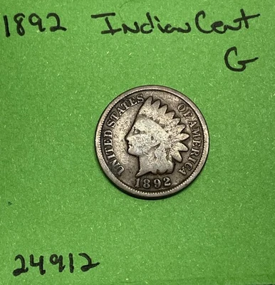 1892 Indian Head Cent / Penny 1c GD Good - Image 1 of 3