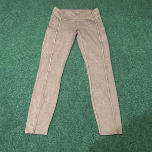 Lululemon Align High Rise Leggings 6 Brown Tan Seam Detail Pocket Style Logo - Picture 1 of 9