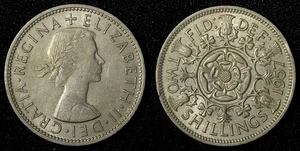 Great Britain Elizabeth II 1957 Florin 2 Shillings KM# 906  (28 214) - Picture 1 of 3