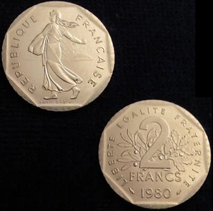 Gutse Frankreich, Hörbuch Republik, 2 Francs 1980, ohne Rundschreiben - Bild 1 von 1