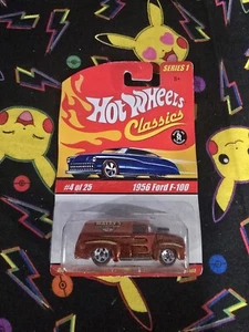Ford F-100 2005 Hot Wheels Classics serie 1 1956 naranja con desgaste de tarjeta cromada - Imagen 1 de 9