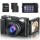 4K Digital Vlogging Camera for YouTube AutoFocus 48MP Video Camera With SD Card