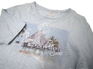 Tommy Bahama Mens T-Shirt XL Graphic Mermaid "Fin Some Lose Some" Blue Slub Knit - Picture 1 of 5