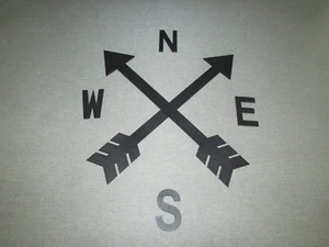 Wander Arrows Wood Arrows Wall Compass Wall Art Decor - Picture 1 of 3