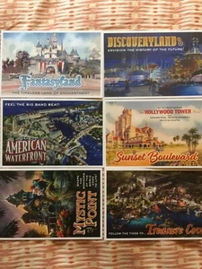 D23 Disney Fan Club Official Postcard Set 65 Years of the Disney Theme Parks - Picture 1 of 9