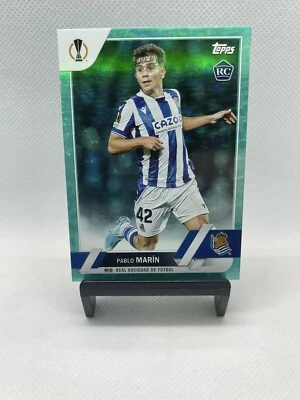 2022-23 Topps UEFA Club Competitions Pablo Marin RC Icy Aqua Foil /399 - Image 1 of 2