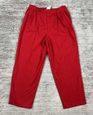 Pantalones informales Sag Harbor para mujer 16P rojos cónicos de poliéster mezcla de rayón Foto 1 de 4