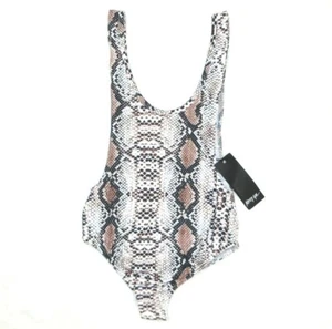 Body para mujer Nastygal talla 4 EE. UU. cuello escote reptil colección Nasty Gal nuevo con etiquetas - Imagen 1 de 10