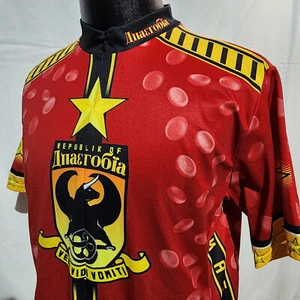 Elevengear Mens Republik of Anaerobia Cycling Jersey Red Yellow Size 2XL - Foto 1 di 9