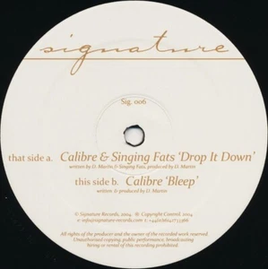 Calibre ft MC Fats- Drop It Down 12" Vinyl Jungle Drum'n'bass Fabio Mint New - Picture 1 of 2