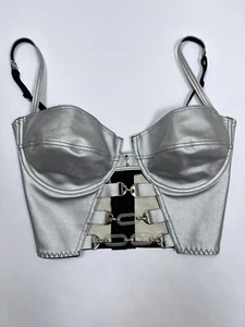 Escora Bustier Korsett Top Silber Vintage Y2K Damen GERMANY Gr. 90С ( US 40C ) - Bild 1 von 9