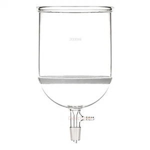 24/29 Lab Glass Buchner Funnel Sand Core Filter With Vacuum Filtration Adapter - Picture 1 of 11