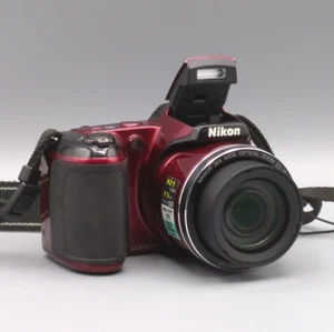Nikon Coolpix L810 16.1MP Bridge Digital Camera 26x Zoom Red, 4GB SD Card, Case - Photo 1/24