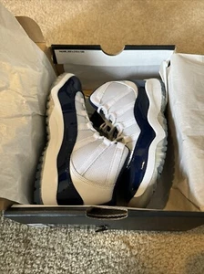 Nike Air Jordan XI 11 Retro 378039-123 Win Like '82 University Blue 2Y - Picture 1 of 6