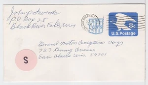 TurtlesTradingPost- Black River Falls, WI 1974- Town Cancel- Postal Routing Dot - Picture 1 of 1