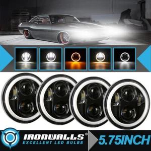 Faros LED redondos altos/bajos Dot 5,75 5-3/4" 4 piezas para Dodge Challenger 1970-1974 - Imagen 1 de 12