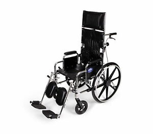 Medline Reclining  Wheelchair with 18"W x 17"D Seat - MDS808450