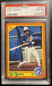 PSA 10 GEM MINT BASEBALL CARD 1990 SCORE TRADED ROOKIE ERIC LINDROS BLUE JAYS π₯ - Picture 1 of 5