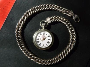 Reloj Bolsillo Vintage Roskopf Patente (logotipo Rojo) Tamaño Pequeño con Cadena Plata 925 - Imagen 1 de 10