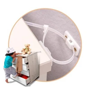 12 Pairs Furniture Anchors for Baby Proofing Anti Tip Child Safety Cabinet - Picture 1 of 8