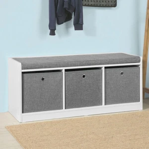SoBuy Sitzkommode Sitzbank mit Stauraum Schuhbank Schuhtruhe FSR65-DG - Bild 1 von 8