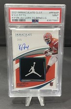 2021 Immaculate Collegiate Kyle Pitts RPA /5 Autograph Brand Logo Jump Man PSA 9
