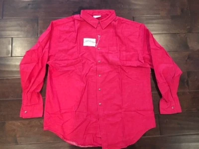 Crystal Springs XXL 2XL 2X-Grande Camisa Roja Abotonada NUEVA Foto 1 de 4
