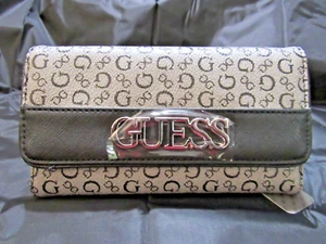 Genuine Guess " Brooker" Envelope Wallet  in Black & Grey - Picture 1 of 3