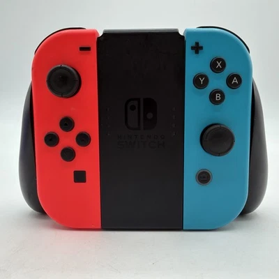 Par Joy-Con Nintendo Switch - Rojo y Azul con accesorio de mando - Probado Foto 1 de 4