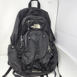 North Face Heckler Black Outdoor Hiking School Travel Laptop Backpack 16"x20" - Picture 1 of 16
