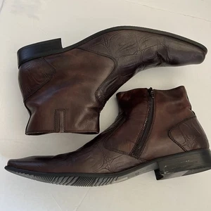 Botines Aldo de cuero marrón para hombre talla 10 (44) cremallera - Imagen 1 de 16