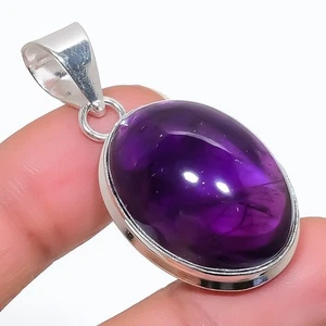 Pendant Sage Amethyst Gemstone Handmade 925 Steling Silver Jewelry 1.69" Z853 - Picture 1 of 2