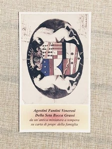 Agostini Fantini Venerosi Della Seta Bocca Grassi Famiglia nobile Stemma Nobiltà - Imagen 1 de 1