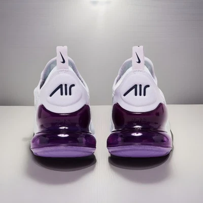 Nike Air Max 270 GS (scuola elementare) sneaker US 5,5Y / EU 38 bianco argento viola - Immagine 1 di 4