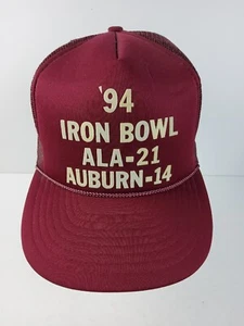 Vintage Alabama Football Hat 1994 Iron Bowl 21 - 14 Auburn Snapback San Sun - Picture 1 of 10