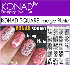 KONAD SQUARE Image Plates for Stamping Nail Art Designs 1 2 3 4 6 7 8 9 10 - 21 - Foto 1 di 16
