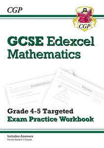 GCSE Maths Edexcel Grade 4-5 Targeted Exam Practice Workbook (includes answers) - Foto 1 di 4