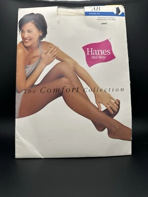 Pantimedias vintage Hanes Her Way Control talla AB perla Foto 1 de 3
