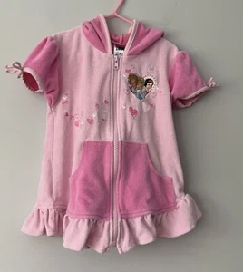 Disney Princess Swim Suit Coverup Embroidered Pink Size 4 Girls - Picture 1 of 5