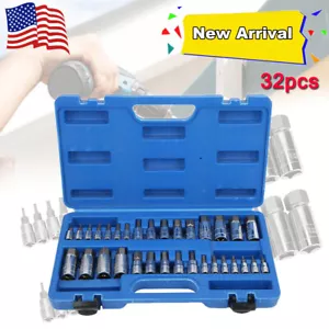 32 pezzi chiave esagonale master chiave a brugola SAE e set di bussole metriche attacco 1/4" 3/8" 1/2" - Foto 1 di 6