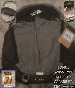 NEU/NEU MIT ETIKETT GRAU/SCHWARZ 17" COMPUTER NORTH FACE SURGE RUCKSACK/TAGESRUCKSACK + BONI! - Bild 1 von 10