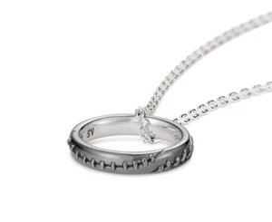 U-TREASURE My Hero Academia DABI Silver 925 Necklace Black Coating Japan New - Picture 1 of 3
