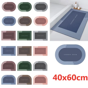 Alfombra de piso súper absorbente alfombra suave antideslizante baño alfombra puerta 40x60 cm - Imagen 1 de 29