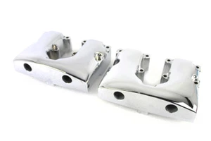 Shovelhead Rocker Box Cover Set Chrome fits Harley Davidson - Picture 1 of 4