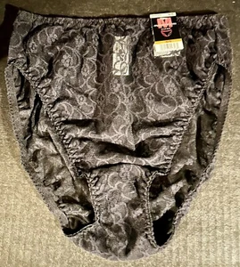 MAIDENFORM Black Lace PRIVTE AFFAIR Hi Cut Size 5 (S) Panties #40543 NWT VTG - Picture 1 of 2