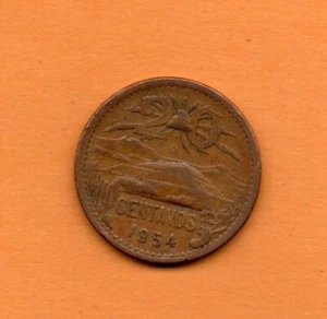 Mexico Coin 20 Centavos 1954 Brass 10gr. 28.5mm KM#440 (Low Shipping) - Picture 1 of 2